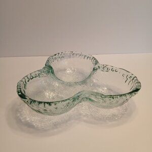 MCM GREEN GLASS DISH